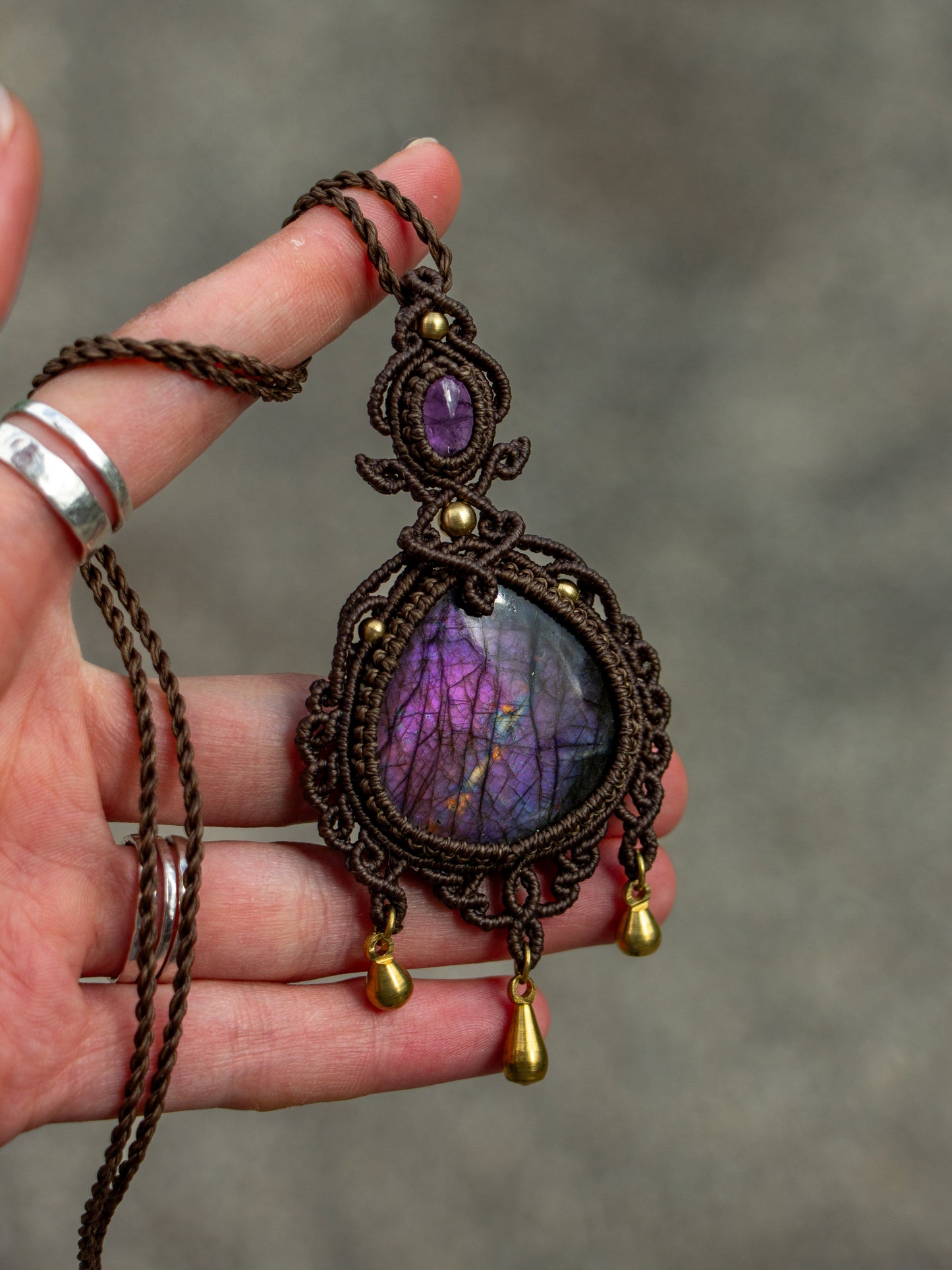 Labradorite & Amethyst necklace