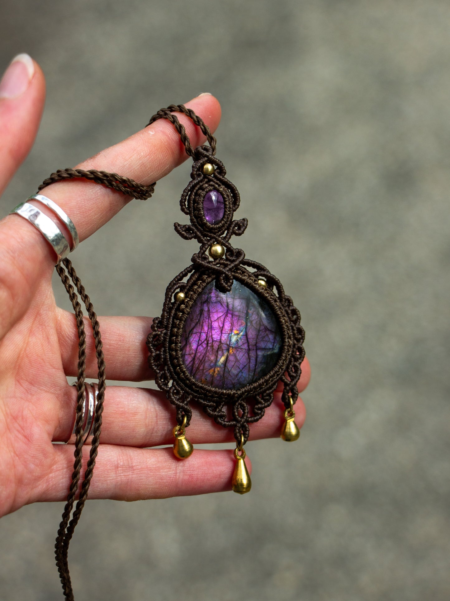 Labradorite & Amethyst necklace