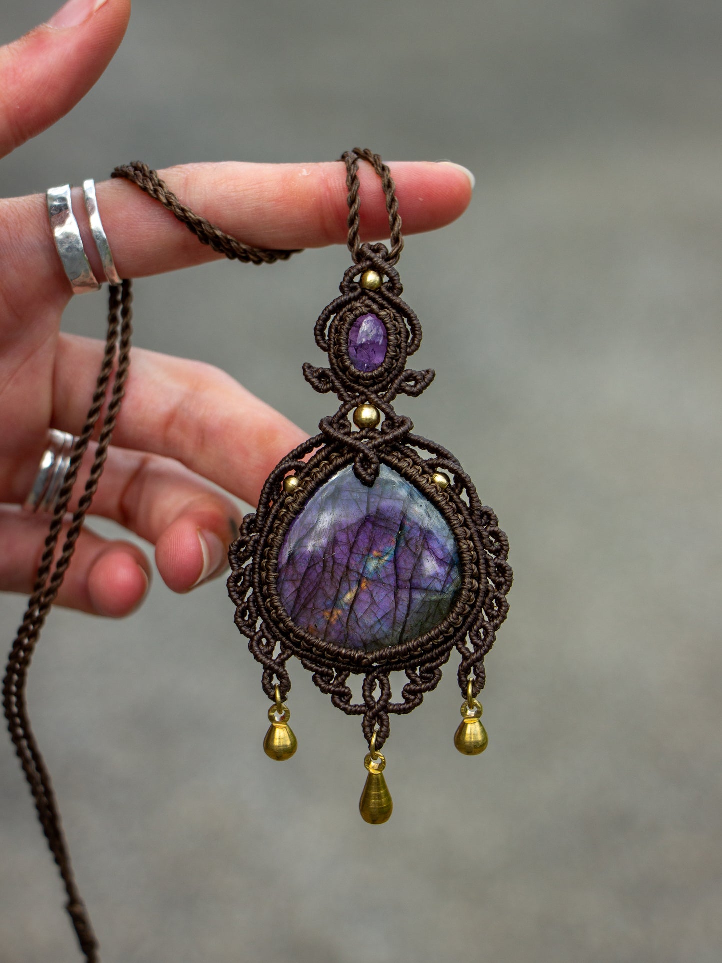 Labradorite & Amethyst necklace