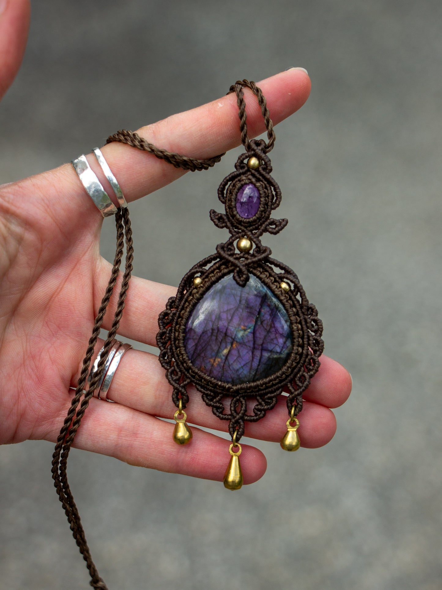 Labradorite & Amethyst necklace