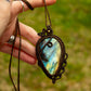 Labradorite • macrame necklace