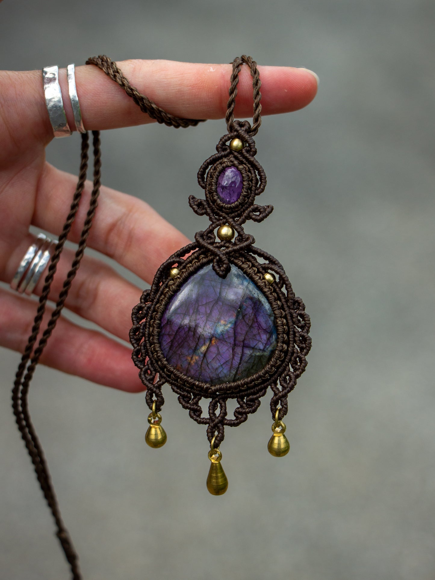 Labradorite & Amethyst necklace