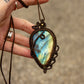 Labradorite • macrame necklace