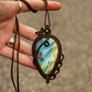 Labradorite • macrame necklace
