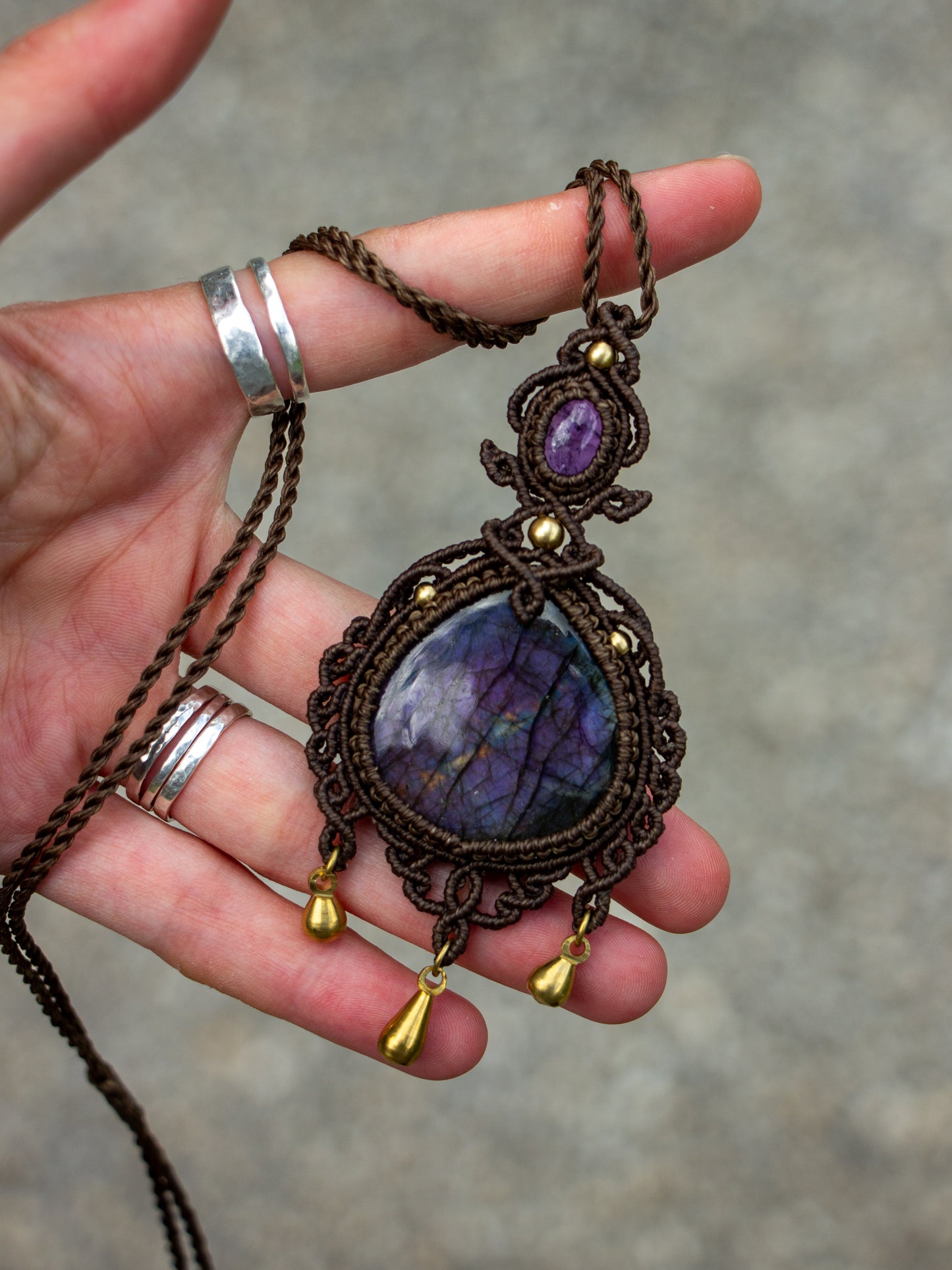 Labradorite & Amethyst necklace