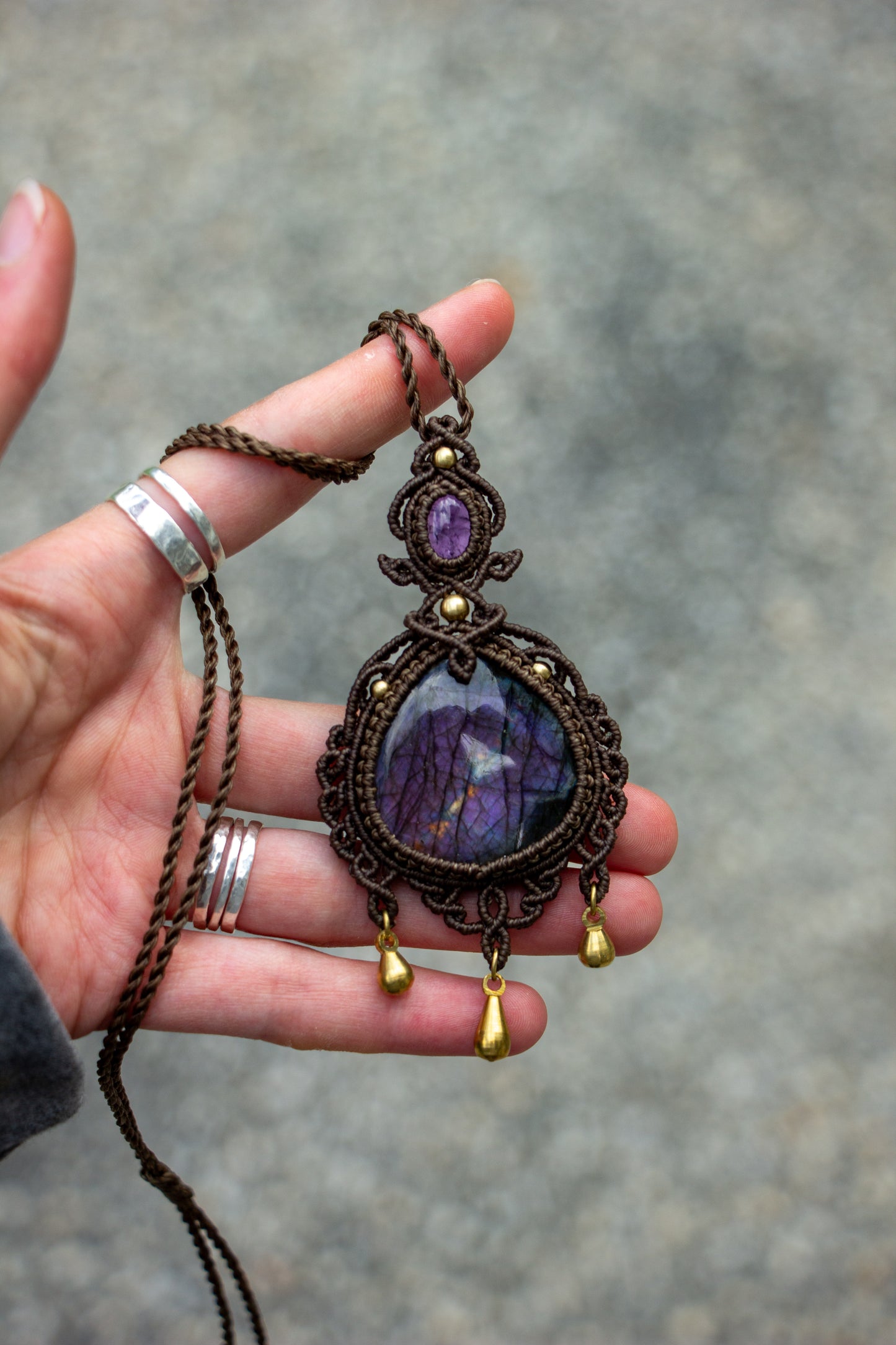 Labradorite & Amethyst necklace