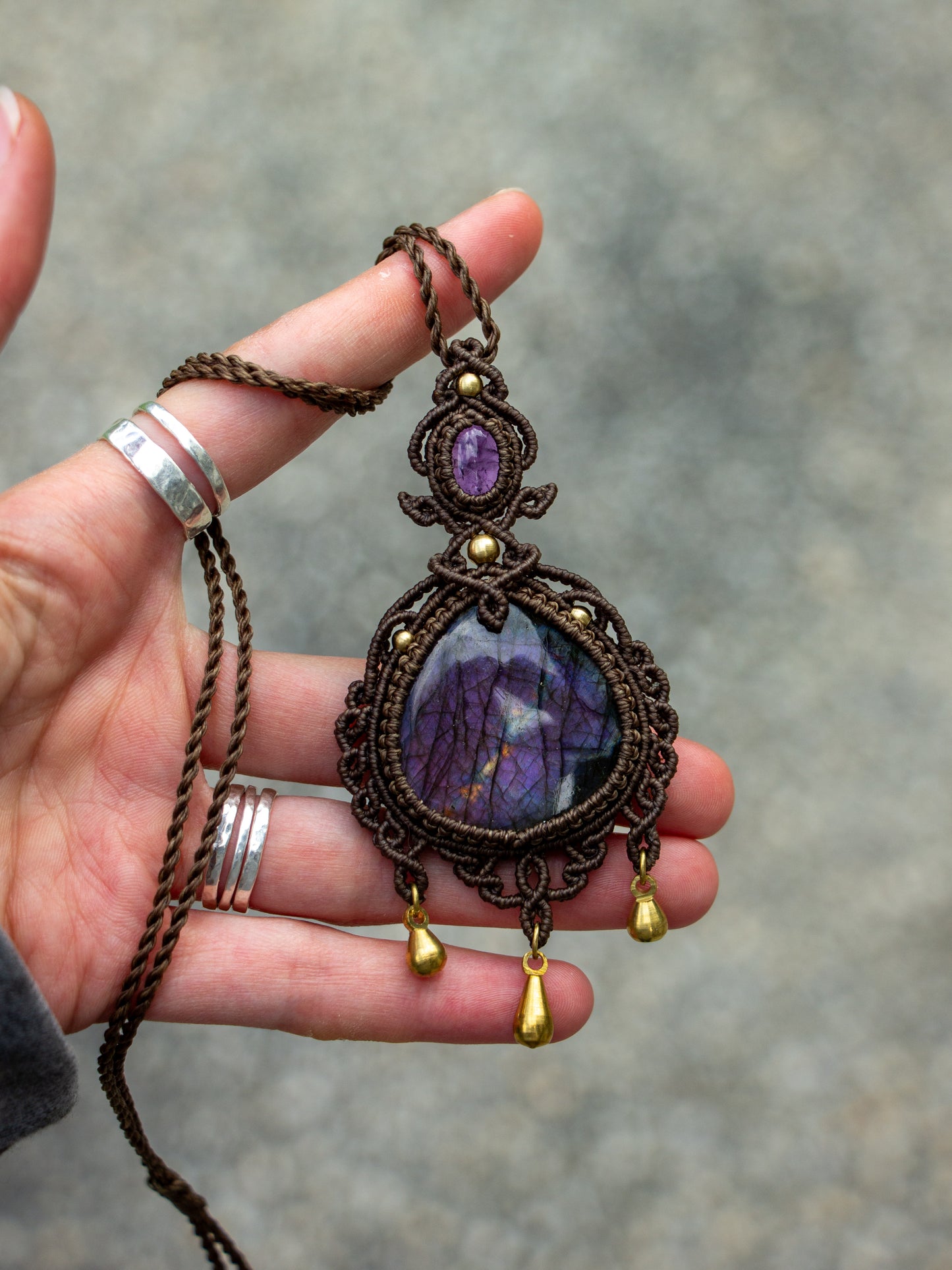 Labradorite & Amethyst necklace