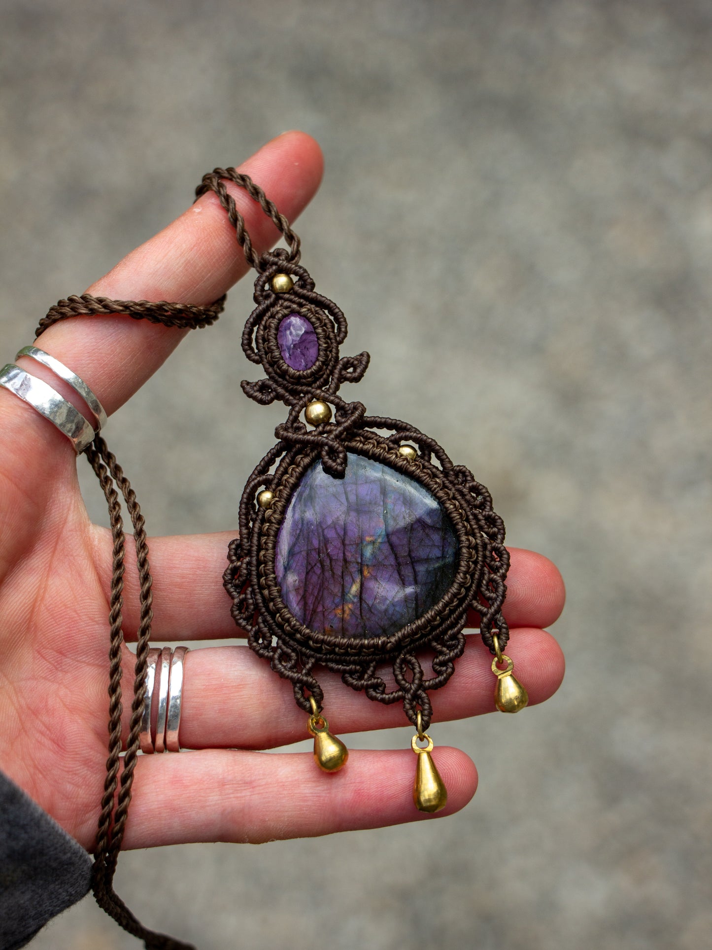 Labradorite & Amethyst necklace