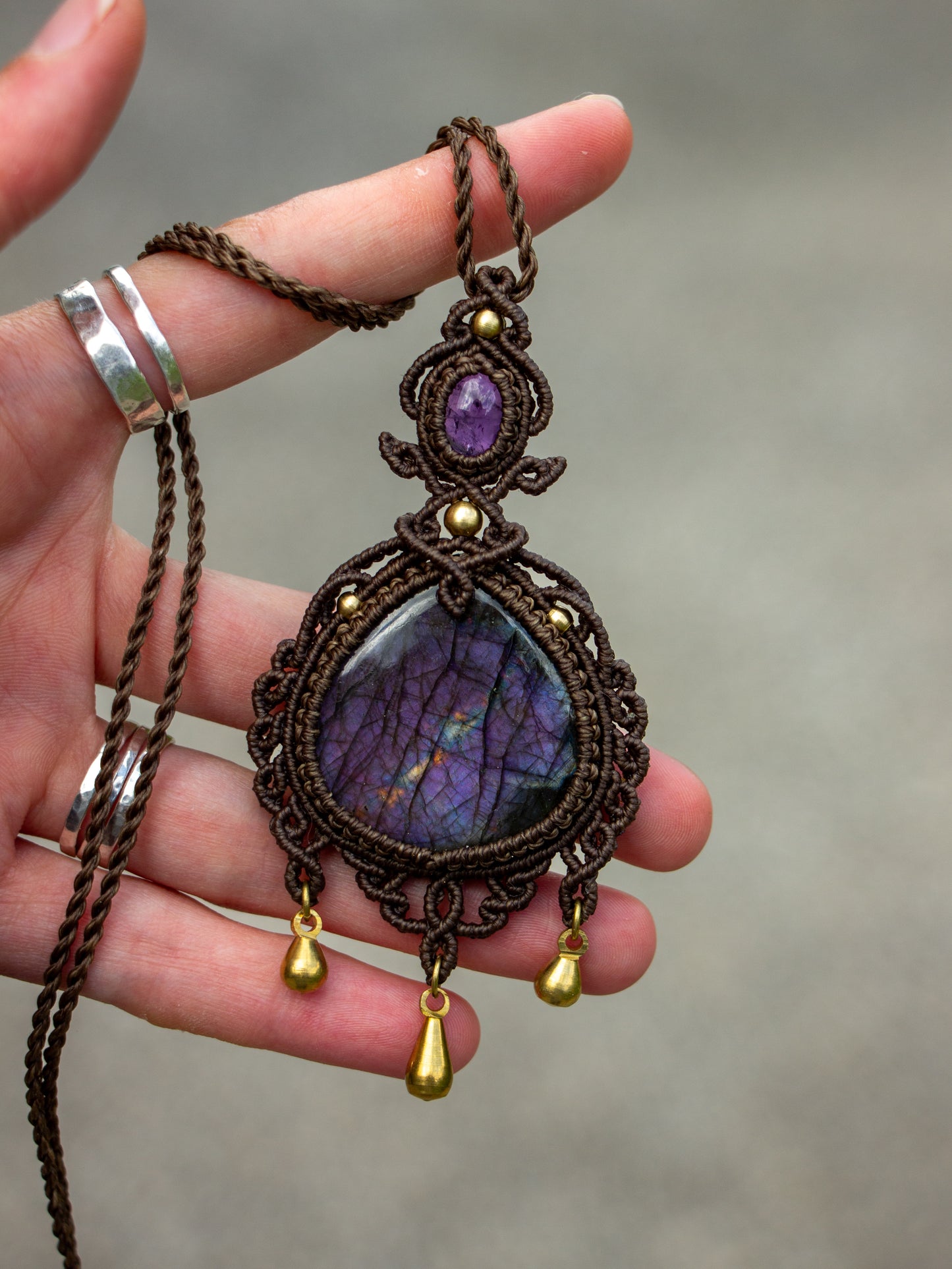 Labradorite & Amethyst necklace