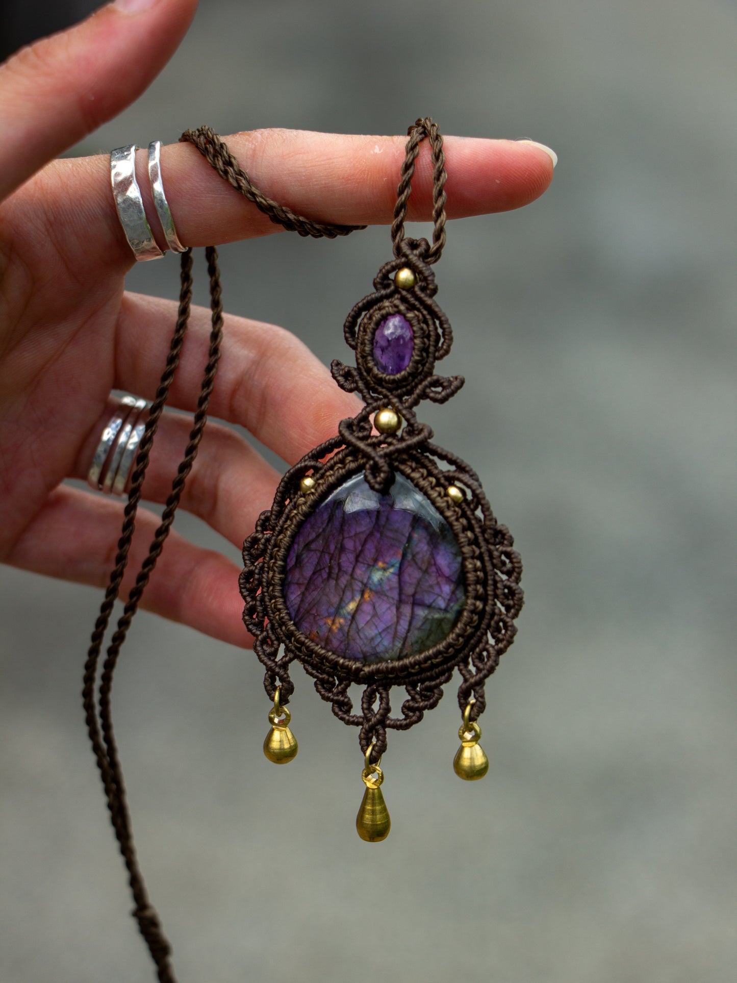 Labradorite & Amethyst necklace