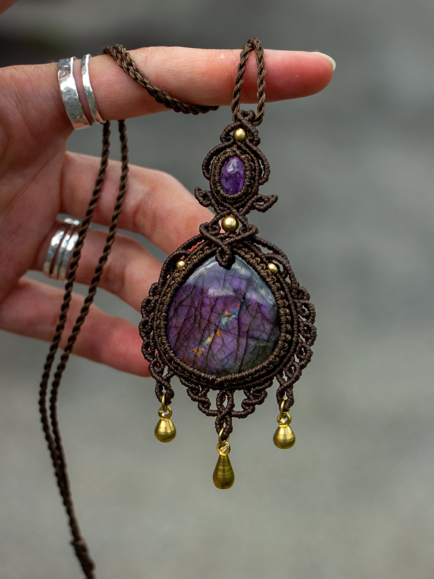 Labradorite & Amethyst necklace