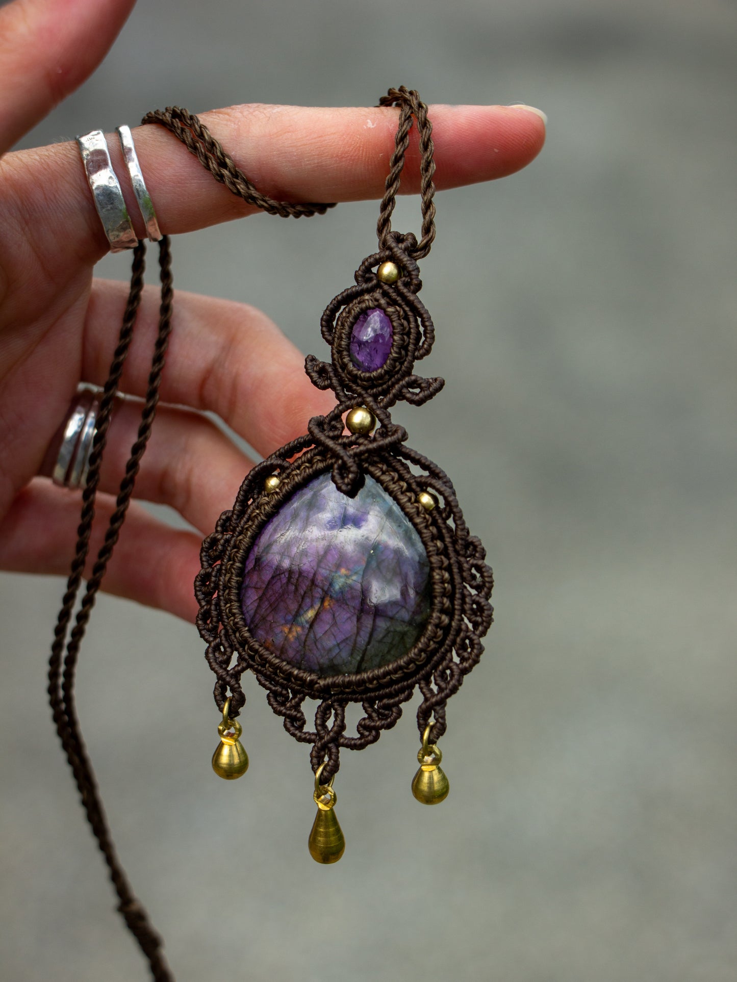Labradorite & Amethyst necklace