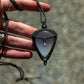 Selenite macrame necklace