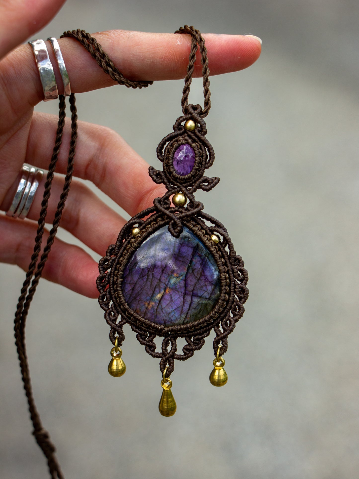 Labradorite & Amethyst necklace