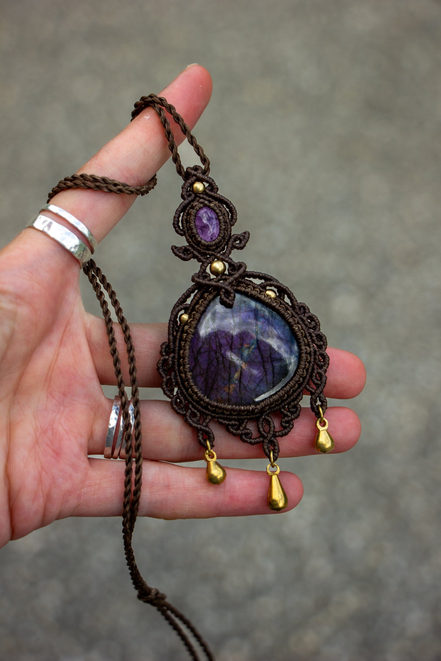Labradorite & Amethyst necklace