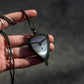 Selenite macrame necklace