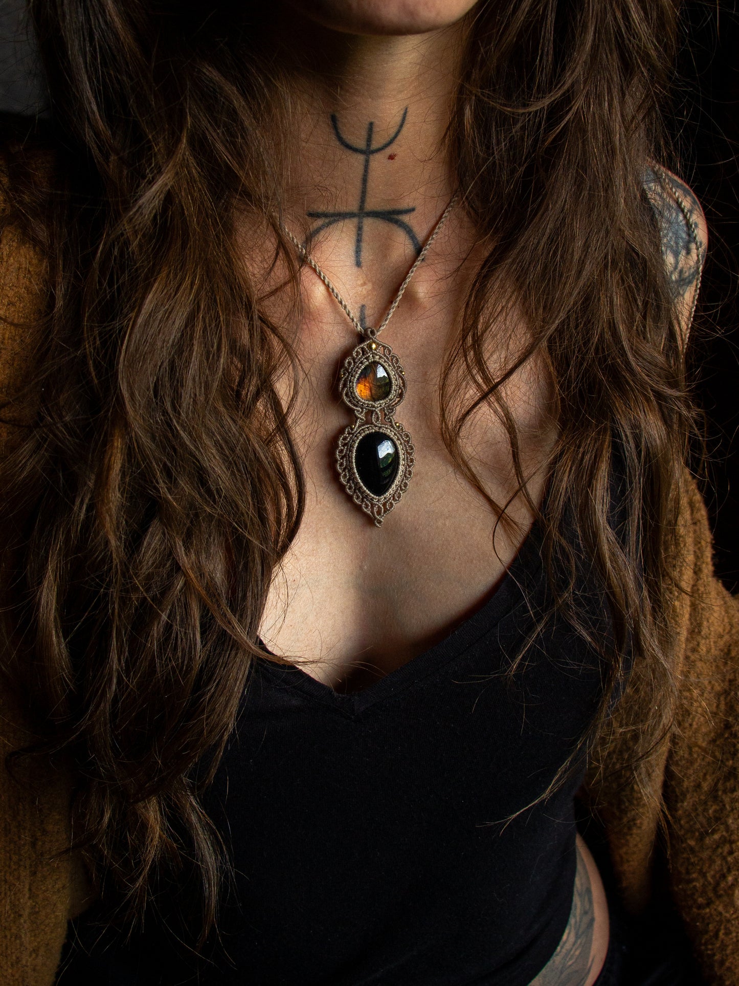 Onyx & Labradorite necklace