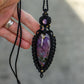 Amethyst & Labradorite macrame necklace