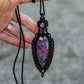 Amethyst & Labradorite macrame necklace