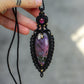 Amethyst & Labradorite macrame necklace
