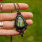 Labradorite • macrame necklace