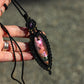 Amethyst & Labradorite macrame necklace