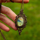 Labradorite • macrame necklace