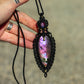 Amethyst & Labradorite macrame necklace