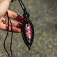 Amethyst & Labradorite macrame necklace