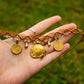 Amazonite & brass • macrame necklace