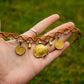 Amazonite & brass • macrame necklace