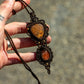 Saphire & Sunstone macrame necklace