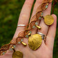 Amazonite & brass • macrame necklace