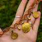 Amazonite & brass • macrame necklace