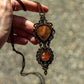 Saphire & Sunstone macrame necklace