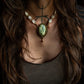 Mariposite & cowrie shell necklace