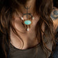 Amazonite & cowrie shell necklace