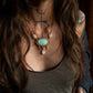 Amazonite & cowrie shell necklace