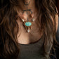 Amazonite & cowrie shell necklace