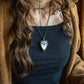 Selenite macrame necklace