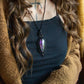 Amethyst & Labradorite macrame necklace