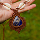 Sodalite & cowrie shells macrame necklace