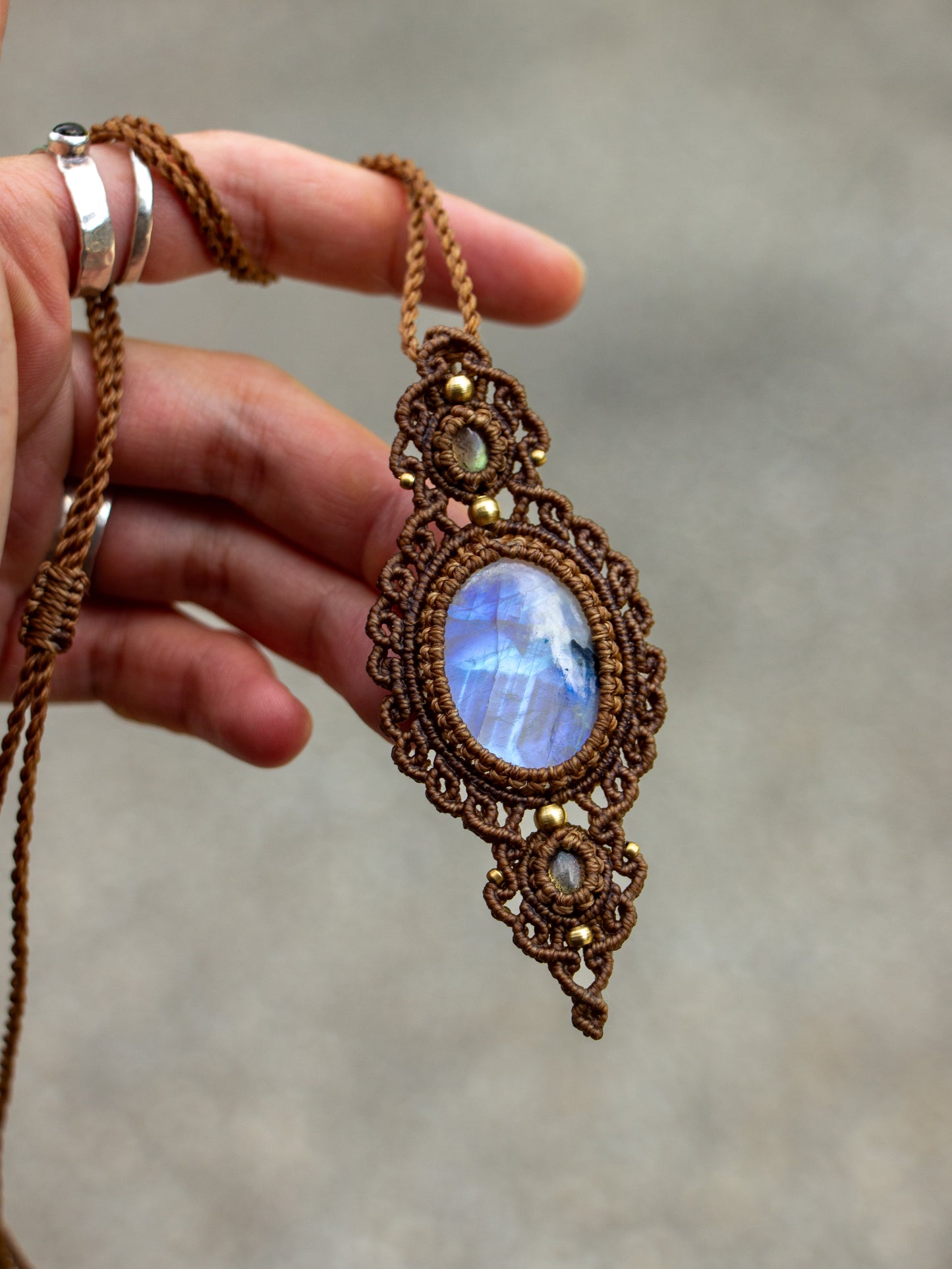 Rainbow Moonstone & Labradorite necklace