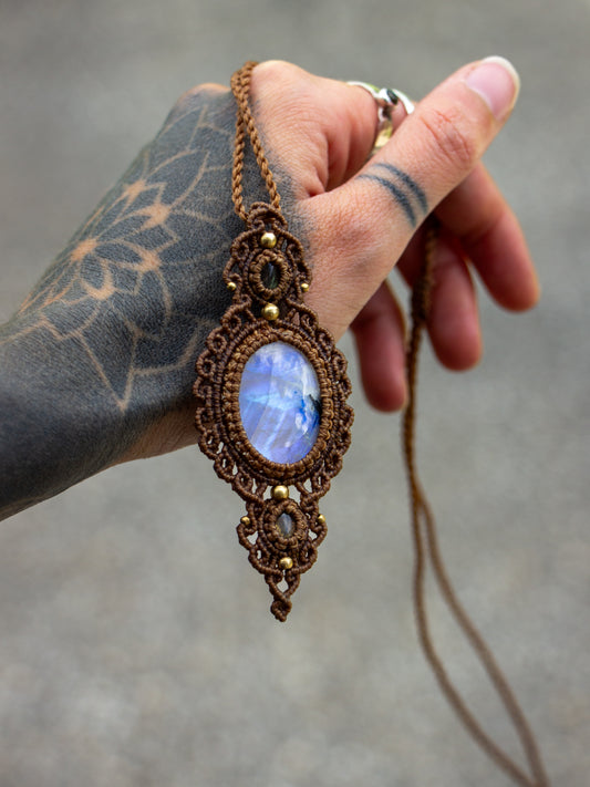 Rainbow Moonstone & Labradorite necklace