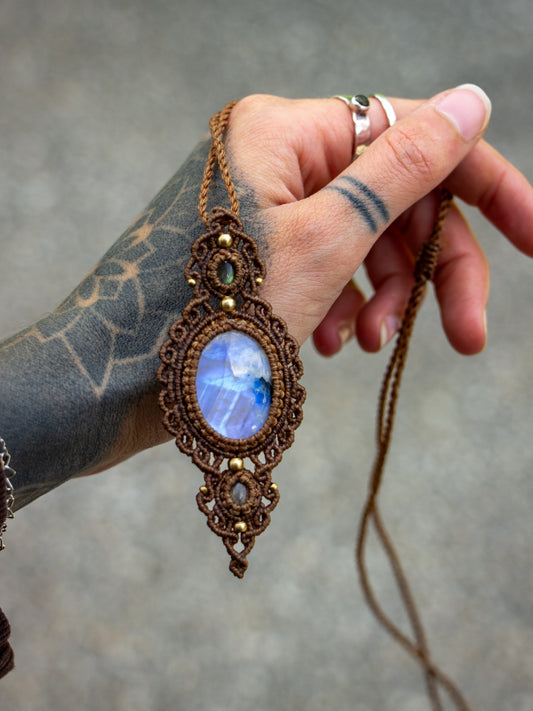 Rainbow Moonstone & Labradorite necklace