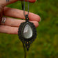 Grey Moonstone macrame necklace