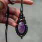 Amethyst & Malachite necklace