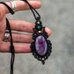 Amethyst & Malachite necklace