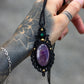 Amethyst & Malachite necklace