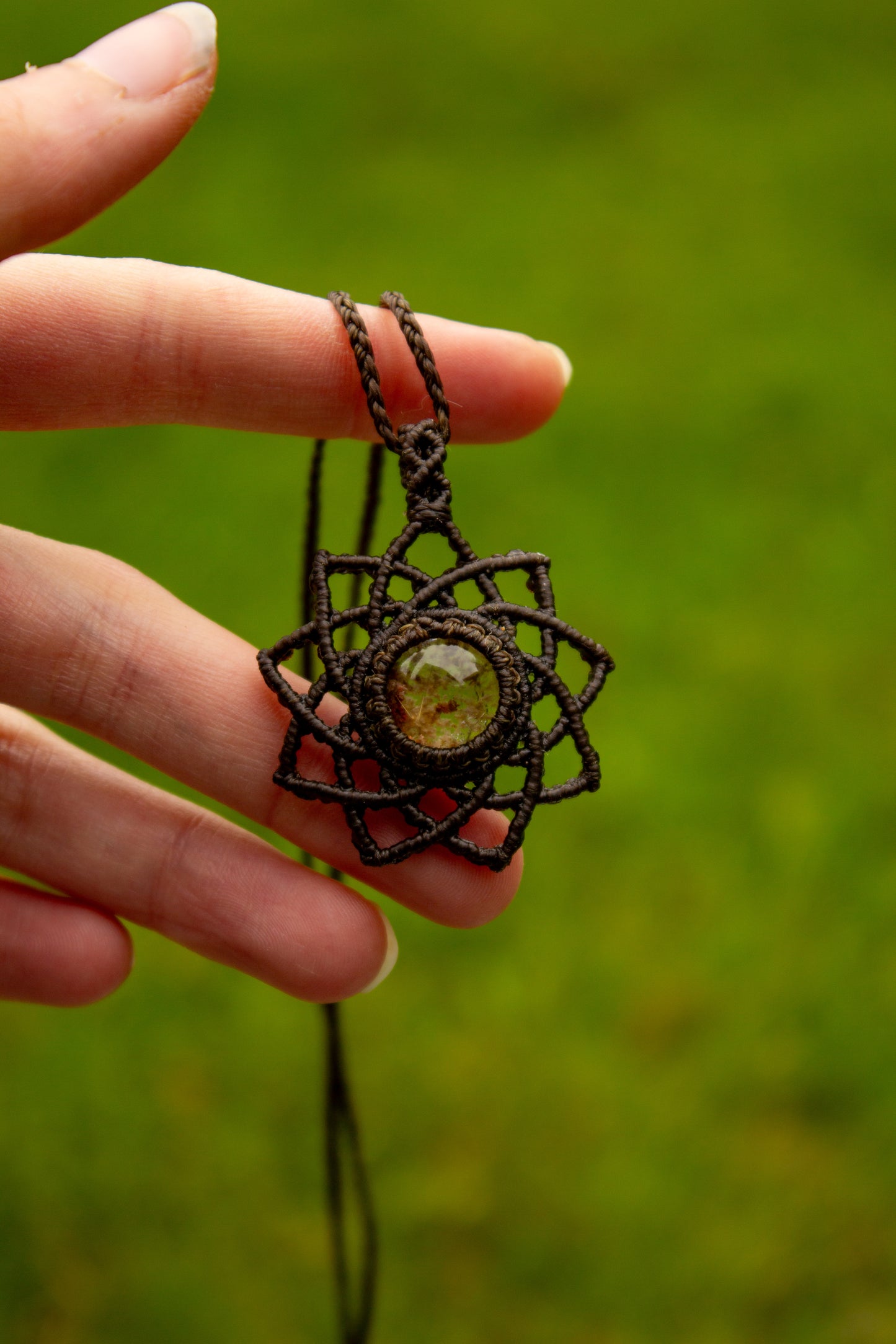 Garden Quartz macrame necklace